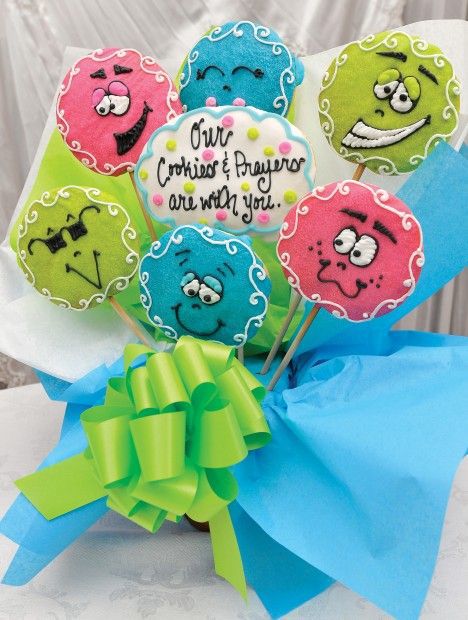 Flower cookie bouquet